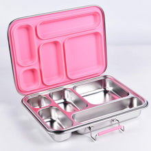 Ladda upp bild till gallerivisning, Suztain Lunchlåda i Rostfritt Stål – 5 Fack / Rosa Suztain