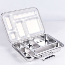 Ladda upp bild till gallerivisning, Suztain Lunchlåda i Rostfritt Stål – 5 Fack / Vit Suztain