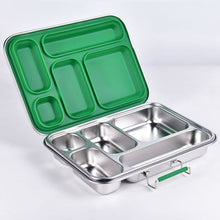 Ladda upp bild till gallerivisning, Suztain Lunchlåda i Rostfritt Stål – 5 Fack / Grön Suztain