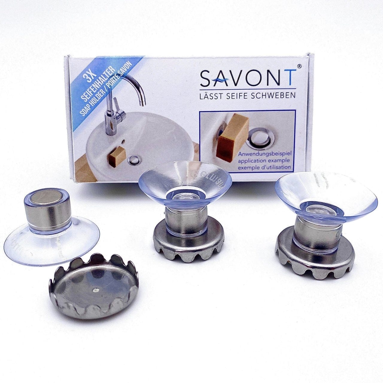 SAVONT - Magnetisk tvålhållare - 3-pack SAVONT