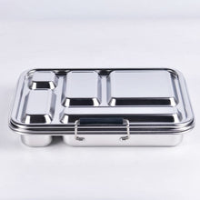 Ladda upp bild till gallerivisning, Suztain Lunchlåda i Rostfritt Stål – 5 Fack / Vit Suztain