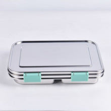 Ladda upp bild till gallerivisning, Suztain Lunchlåda i Rostfritt Stål – 3 Fack / Grön Suztain