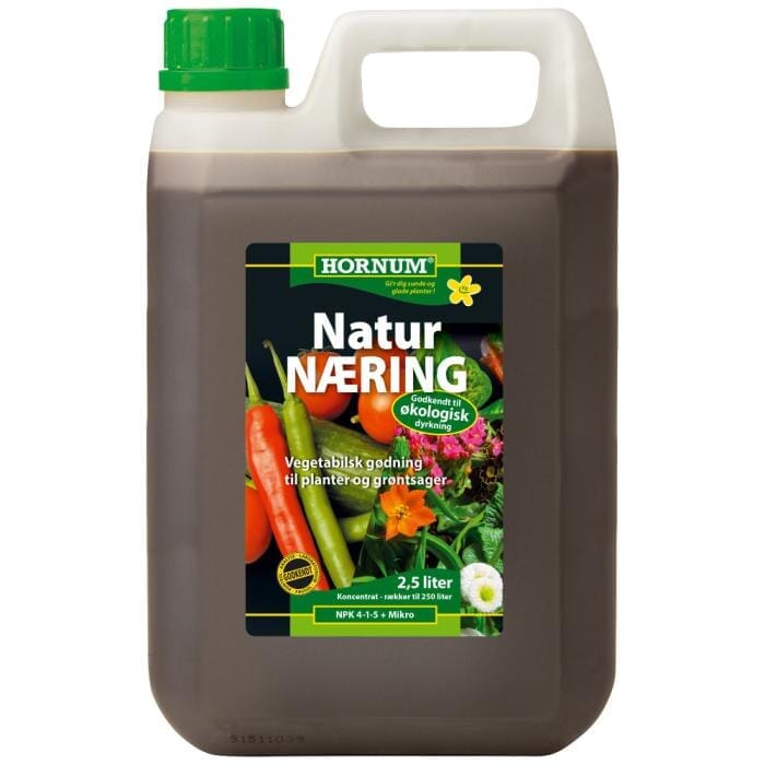NPK 4-1-5 + Mikro gödselmedel för ekologisk odling, 2.5 liter Hornum