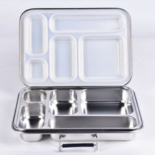 Ladda upp bild till gallerivisning, Suztain Lunchlåda i Rostfritt Stål – 5 Fack / Vit Suztain