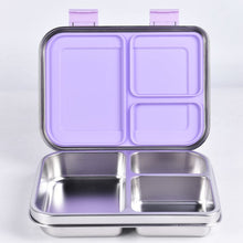 Ladda upp bild till gallerivisning, Suztain Lunchlåda i Rostfritt Stål – 3 Fack / Ljust lila Suztain