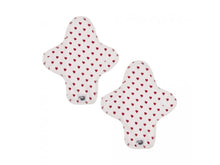 Ladda upp bild till gallerivisning, Terra Gaia Tygbindor / trosskydd Medium Flow - Vit/Hjärtan, 2pk Terra Gaia
