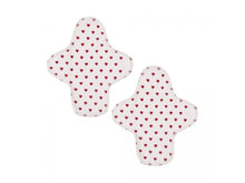 Ladda upp bild till gallerivisning, Terra Gaia Tygbindor / trosskydd Medium Flow - Vit/Hjärtan, 2pk Terra Gaia