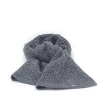 Ladda upp bild till gallerivisning, Læsø Garnspinderi Ullhalsduk Hulstrik - Mörkgrå Apparel & Accessories Læsø Garnspinderi