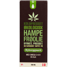 Ladda upp bild till gallerivisning, Nyborggård - Hampafröolja eko - 250 ML Nyborggaard