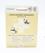 Ladda upp bild till gallerivisning, PATCH - Ekologiska bambuplåster, stora - Coconut Oil, Panda / 10 st PATCH