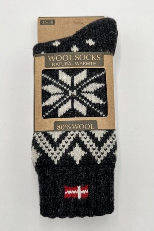 Ullsockar - Nr 106b Koks i 80% ull Charm