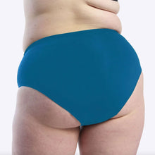 Ladda upp bild till gallerivisning, WUKA Menstrosor Badtrosa - High Waist - light flow, blå WUKA