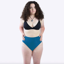 Ladda upp bild till gallerivisning, WUKA Menstrosor Badtrosa - High Waist - light flow, blå WUKA