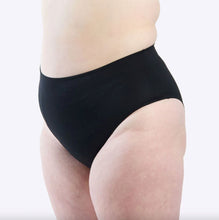 Ladda upp bild till gallerivisning, WUKA Menstrosor Badtrosa - High Waist - light flow, svart WUKA