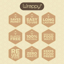 Ladda upp bild till gallerivisning, Wrappy - matfilm av bivax - startpaket Wrappy