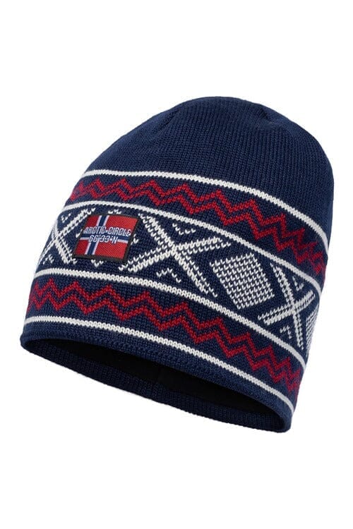 Norwool Arctic Circle norsk ullmössa tillverkad - Magne / blå och röd Apparel & Accessories Charm