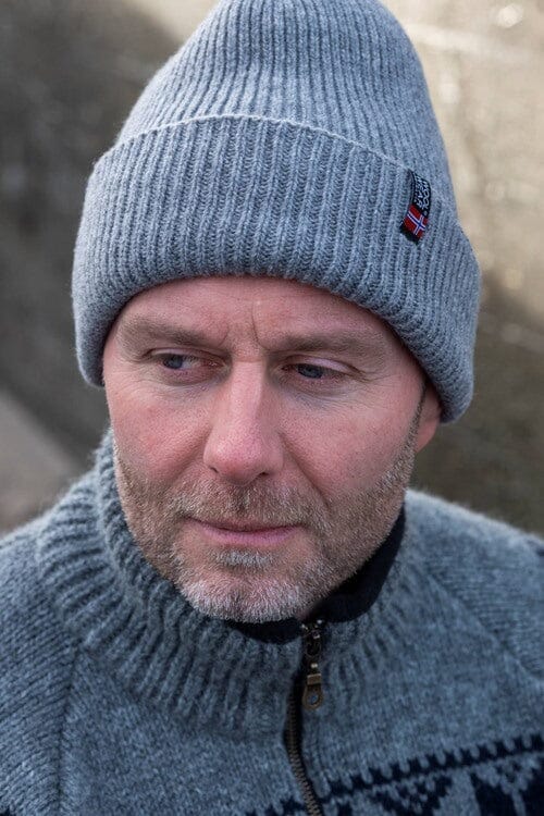 Norwool 100% Ull Stickad Mössa - Unisex / Lysegrå Apparel & Accessories Charm