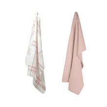 Ladda upp bild till gallerivisning, The Organic Company GOTS-certifierad ekologisk kökshandduk - 2 ST / Floral Check The Organic Company