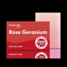 Ladda upp bild till gallerivisning, Friendly - Rose & Geranium sæbebar - 95 gram Friendly Soap