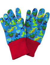 Ladda upp bild till gallerivisning, Kent & Stowe Trädgårdshandskar för barn - Blå /Dinosaurier 3-6 år Kent & Stowe