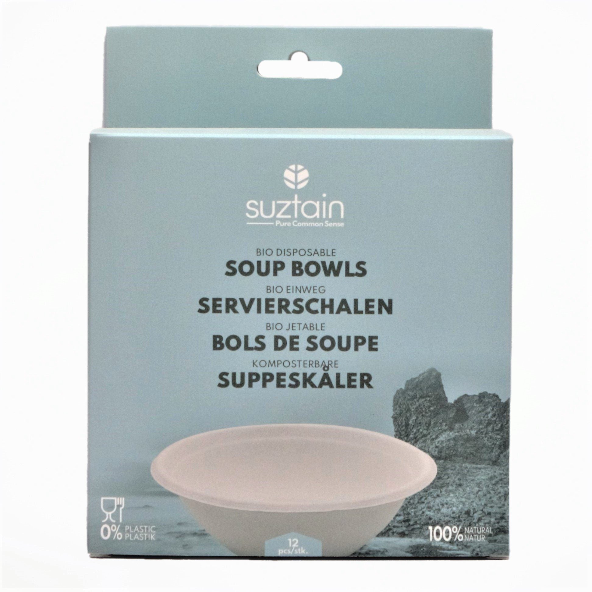 Suztain - Bagasse Dyb Tallerken 12'S Suztain