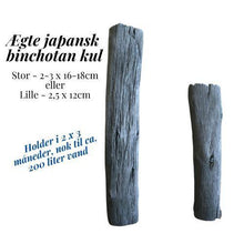 Ladda upp bild till gallerivisning, Äkta japansk Binchotan kol - stor - ca. 2-3 x 16-18 cm black+blum