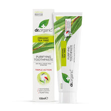 Ladda upp bild till gallerivisning, Dr. Organic Toothpaste - Tandkräm - Tea Tree - 100ml Dr. Organic