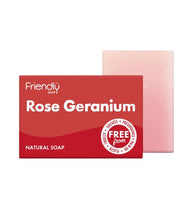 Ladda upp bild till gallerivisning, Friendly - Rose & Geranium sæbebar - 95 gram Friendly Soap