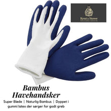 Ladda upp bild till gallerivisning, Bambu- och naturlatex-trädgårdshandskar Navy Blue (M) Kent & Stowe