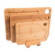 Ladda upp bild till gallerivisning, Suztain - 3 st skärbrädor inkl. hållare - Ekologisk bambu Suztain