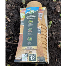 Ladda upp bild till gallerivisning, GroSure - Fiberkrukor / Fiberpots - Runda 8 cm / 12 st Gardman