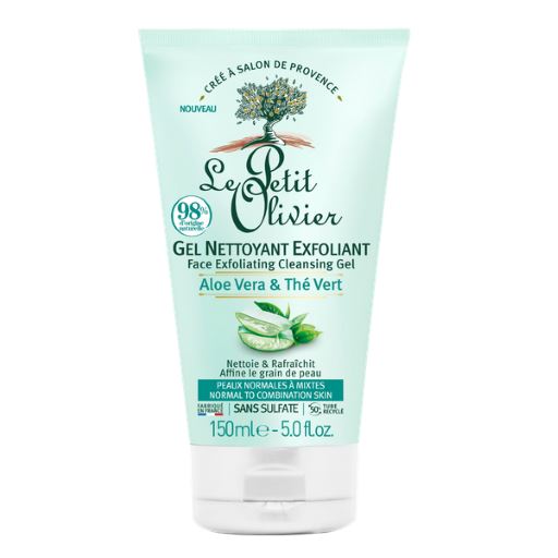 Le Petit Olivier - Eksfolierende Rensegel, Aloe Vera & Grøn Te - 150ml Le Petit Olivier