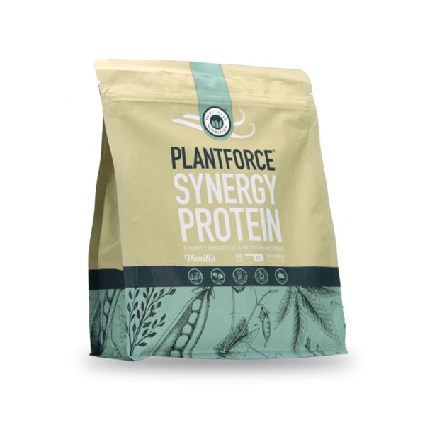 Plantforce Synergy Protein - Vanilj, 800g Plantforce