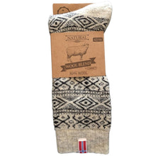 Ladda upp bild till gallerivisning, Wool Wear ullsockor 80% - Norska flagga / grå design - 1par Apparel & Accessories Charm 43-46