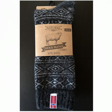 Ladda upp bild till gallerivisning, Wool Wear ullsockor 80% - Norska flagga / kolgrå - 1par Apparel & Accessories Charm 43-46