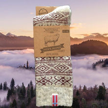 Ladda upp bild till gallerivisning, Wool Wear ullsockor 80% - Norska flagga / bordeaux design - 1par Apparel & Accessories Charm 43-46