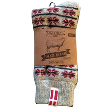 Ladda upp bild till gallerivisning, Wool Wear ullsockor 80% - Dansk flagga / röd design - 1par Apparel & Accessories Charm