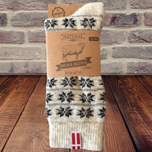 Ladda upp bild till gallerivisning, Wool Wear ullsockor 80% - Dansk flagga / svart design - 1par Apparel & Accessories Charm 43-46