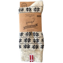Ladda upp bild till gallerivisning, Wool Wear ullsockor 80% - Dansk flagga / svart design - 1par Apparel & Accessories Charm