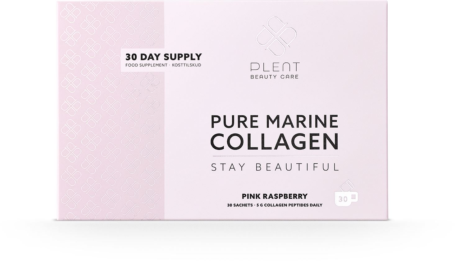 Plent Marine Collagen - Rosa hallon, 30 5g påsar Plent