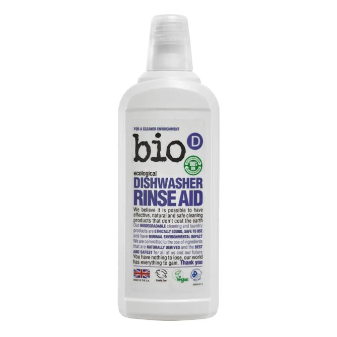 BIO-D - Dishwasher Rinse Aid - Miljövänlig Spolglans - 750ml Bio-D