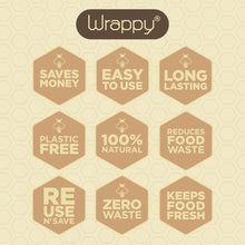 Ladda upp bild till gallerivisning, Wrappy återanvändbart alternativ till plastfilm/folie Strl. Small - 5 ark Wrappy