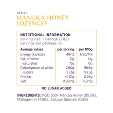 Ladda upp bild till gallerivisning, NUI 95% Manuka honung sugtabletter MGO 500+ - naturlig, 16 st NUI