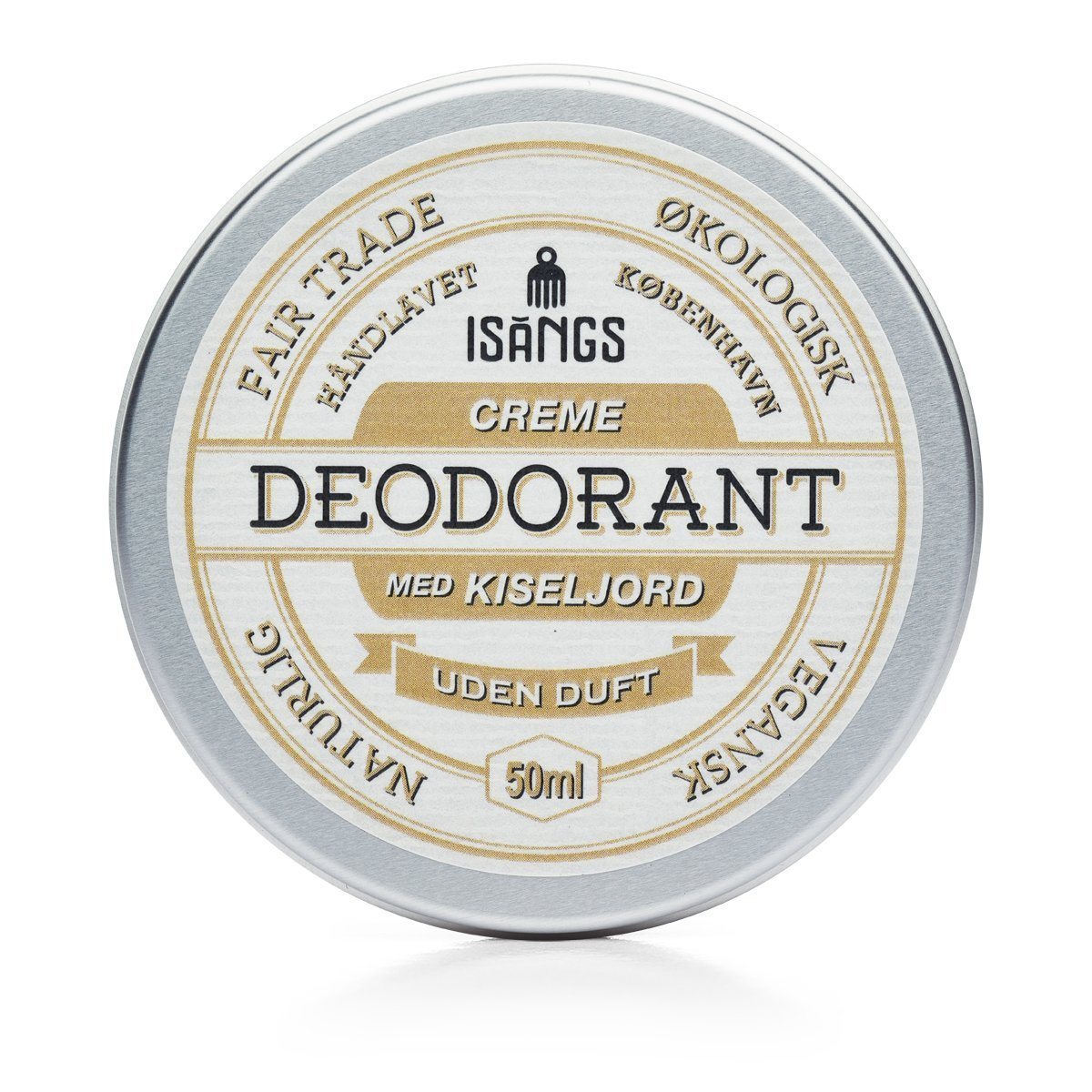 Isangs Creme Deodorant med kiseldioxid - utan doft Isangs