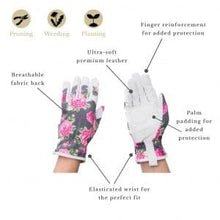 Ladda upp bild till gallerivisning, Kent & Stowe Dam trädgårdshandskar - Läder / grå - S Kent & Stowe