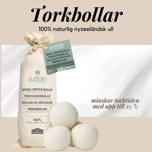 Ladda upp bild till gallerivisning, Suztain – Torkbollar av 100% NZ ull – 3 st. Suztain