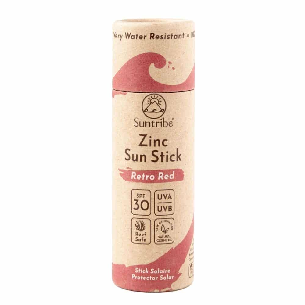 Suntribe Natural Mineral Zinc Sun Stick SPF30 - Retro Red, 30g Suntribe 