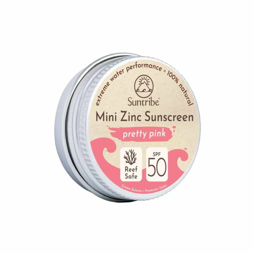 Suntribe Face & Sport Mini Zinc Sunscreen - SPF50 - Pretty Pink, 15g Suntribe 