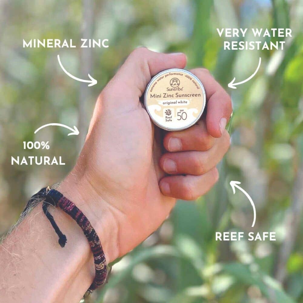 Suntribe Face & Sport Mini Zinc Sunscreen - SPF50 - Original White, 15g Suntribe 