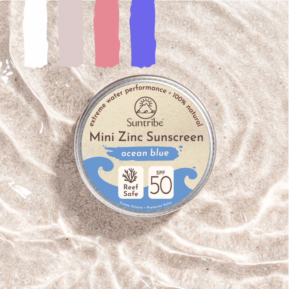 Suntribe Face & Sport Mini Zinc Sunscreen - SPF50 - Ocean Blue, 15g Suntribe 